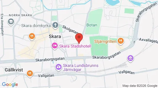 Lägenheter att hyra i Skara - kort over placeringen