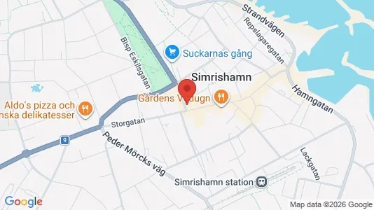 Lägenheter att hyra i Simrishamn - kort over placeringen