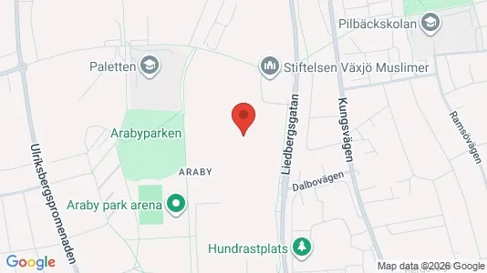 Lägenheter att hyra i Växjö - kort over placeringen