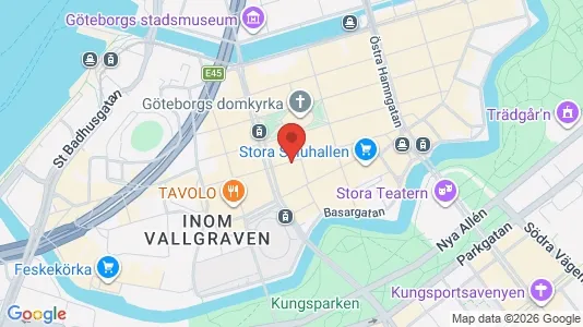 Lägenheter att hyra i Göteborg Centrum - kort over placeringen