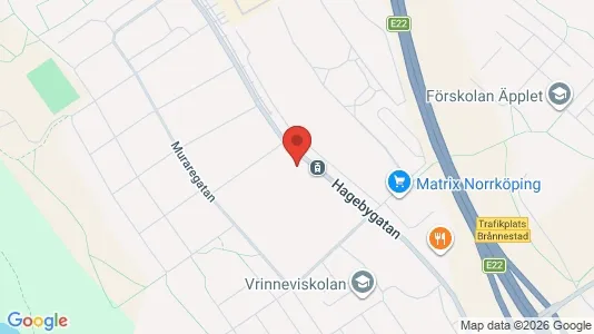 Lägenheter att hyra i Norrköping - kort over placeringen