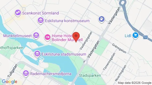 Lägenheter att hyra i Eskilstuna - kort over placeringen