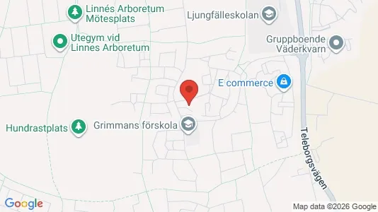 Lägenheter att hyra i Växjö - kort over placeringen