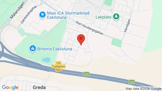 Lägenheter att hyra i Eskilstuna - kort over placeringen