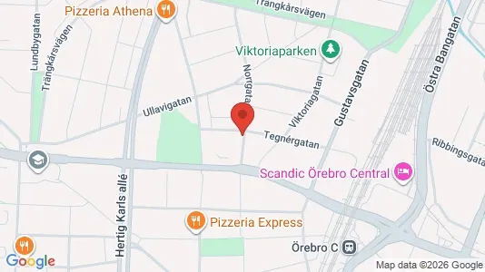 Lägenheter att hyra i Örebro - kort over placeringen