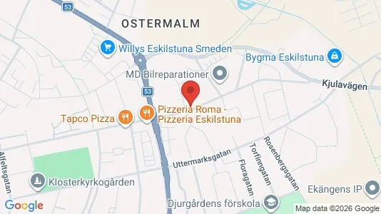 Lägenheter att hyra i Eskilstuna - kort over placeringen