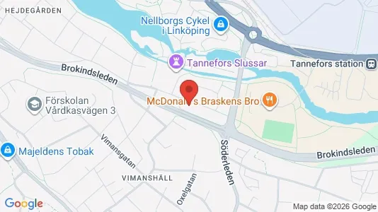 Lägenheter att hyra i Linköping - kort over placeringen