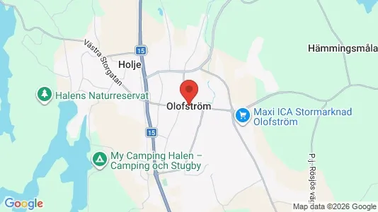 Hus att hyra i Olofström - kort over placeringen