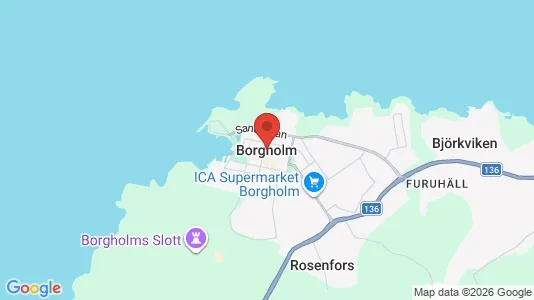 Hus att hyra i Borgholm - kort over placeringen