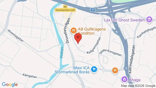 Lägenheter att hyra i Borås - kort over placeringen