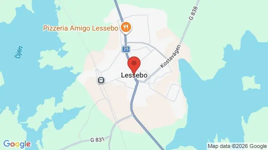 Hus att hyra i Lessebo - kort over placeringen