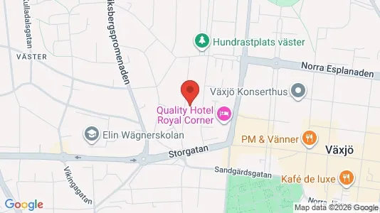 Lägenheter att hyra i Växjö - kort over placeringen