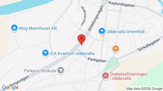 Lägenheter att hyra i Uddevalla - kort over placeringen