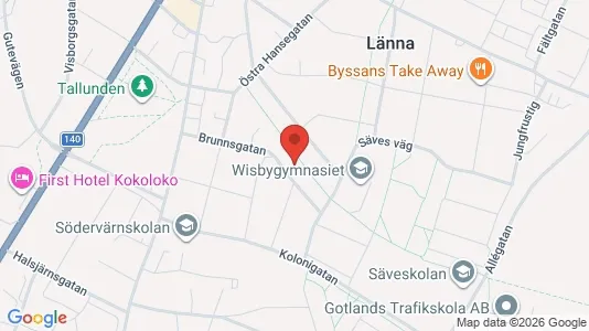 Lägenheter att hyra i Gotland - kort over placeringen