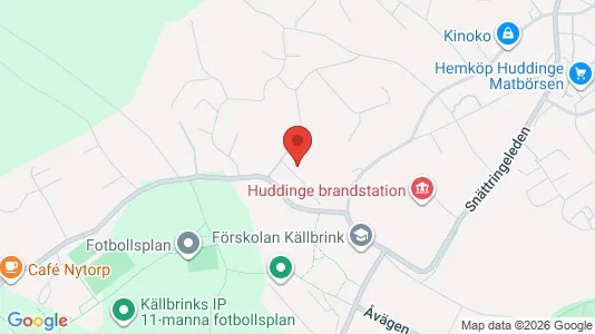 Lägenheter att hyra i Huddinge - kort over placeringen