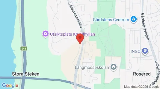 Lägenheter att hyra i Angered - kort over placeringen
