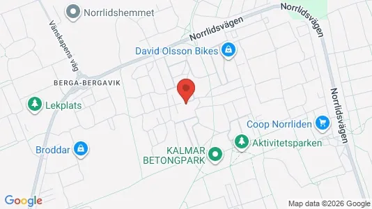 Lägenheter att hyra i Kalmar - kort over placeringen
