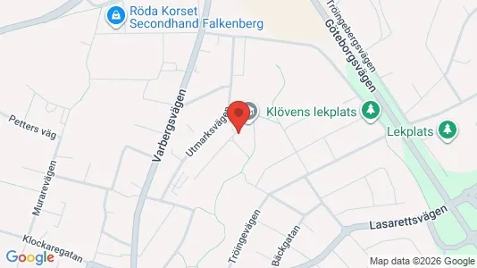 Lägenheter att hyra i Falkenberg - kort over placeringen