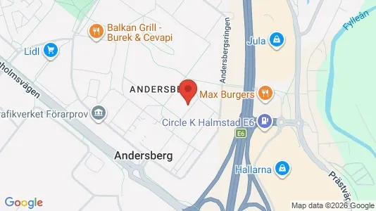 Lägenheter att hyra i Halmstad - kort over placeringen