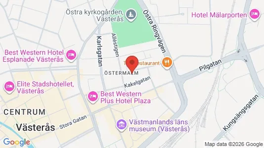 Lägenheter att hyra i Västerås - kort over placeringen