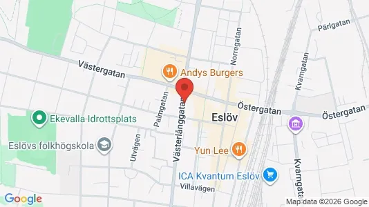 Lägenheter att hyra i Eslöv - kort over placeringen