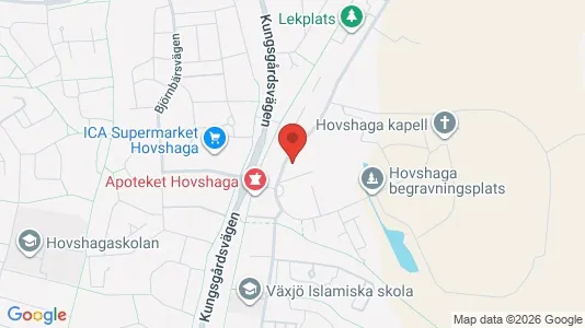 Lägenheter att hyra i Växjö - kort over placeringen