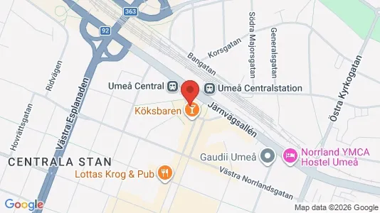 Lägenheter att hyra i Umeå - kort over placeringen