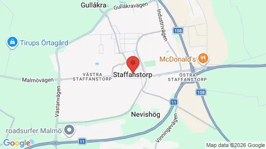 Hus att hyra i Staffanstorp - kort over placeringen