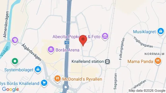 Lägenheter att hyra i Borås - kort over placeringen