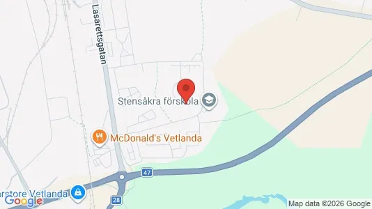 Lägenheter att hyra i Vetlanda - kort over placeringen