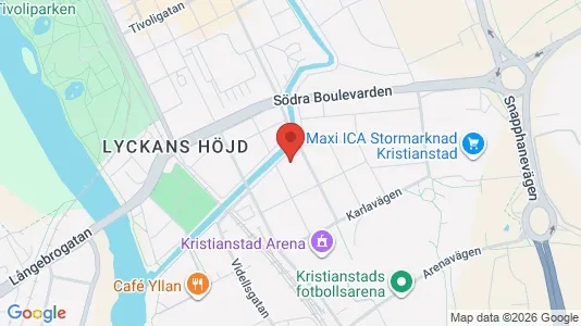 Lägenheter att hyra i Kristianstad - kort over placeringen