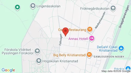 Lägenheter att hyra i Kristianstad - kort over placeringen