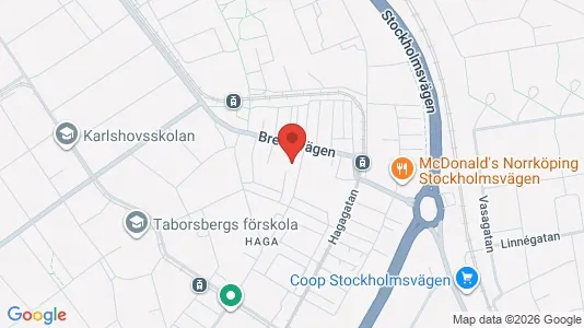 Lägenheter att hyra i Norrköping - kort over placeringen