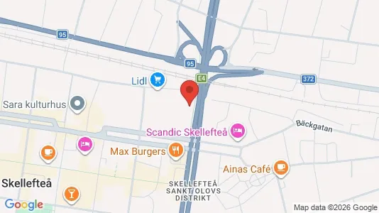 Lägenheter att hyra i Skellefteå - kort over placeringen
