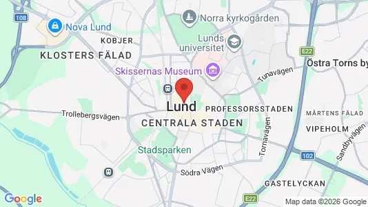 Hus att hyra i Lund - kort over placeringen