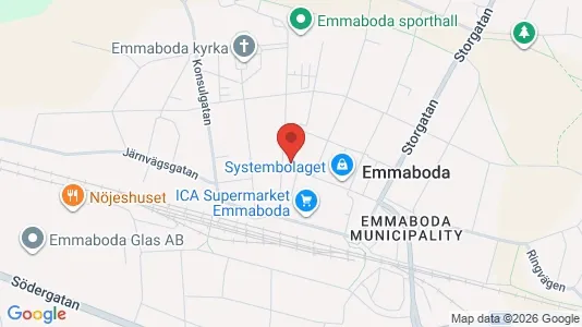 Lägenheter att hyra i Emmaboda - kort over placeringen