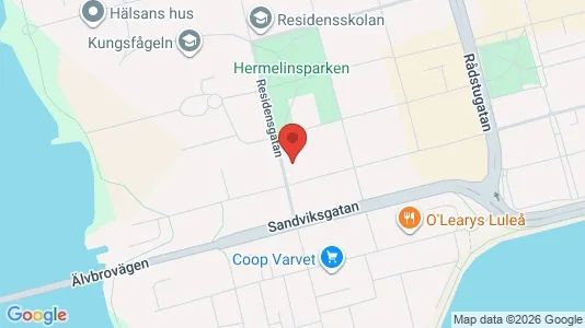 Lägenheter att hyra i Luleå - kort over placeringen