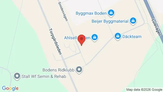 Lägenheter att hyra i Boden - kort over placeringen