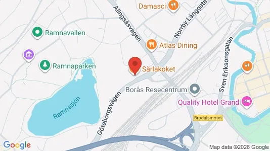 Lägenheter att hyra i Borås - kort over placeringen