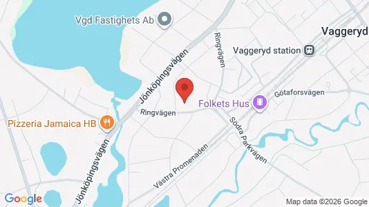 Lägenheter att hyra i Vaggeryd - kort over placeringen