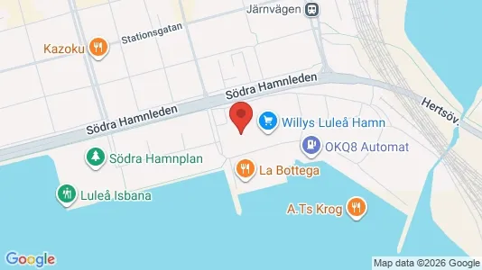 Lägenheter att hyra i Luleå - kort over placeringen
