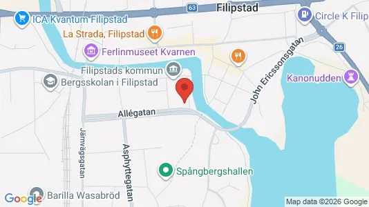 Lägenheter att hyra i Filipstad - kort over placeringen