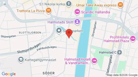 Lägenheter att hyra i Halmstad - kort over placeringen