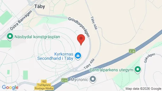 Lägenheter att hyra i Täby - kort over placeringen