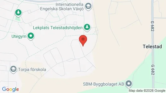 Lägenheter att hyra i Växjö - kort over placeringen