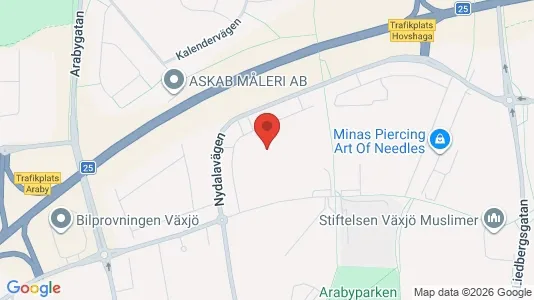 Lägenheter att hyra i Växjö - kort over placeringen