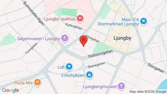 Lägenheter att hyra i Ljungby - Bild från Google Street View