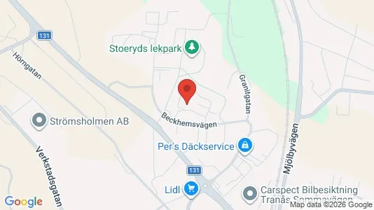 Lägenheter att hyra i Tranås - kort over placeringen