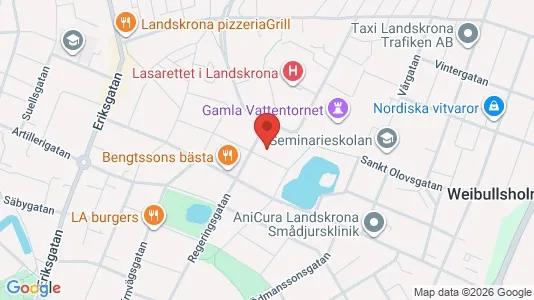 Lägenheter att hyra i Landskrona - kort over placeringen