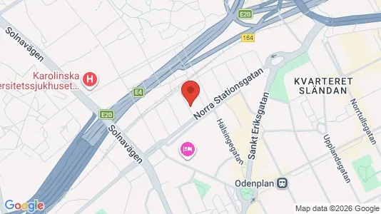 Lägenheter att hyra i Vasastan - kort over placeringen